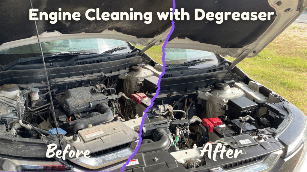 Clean Car Engine With Degreaser