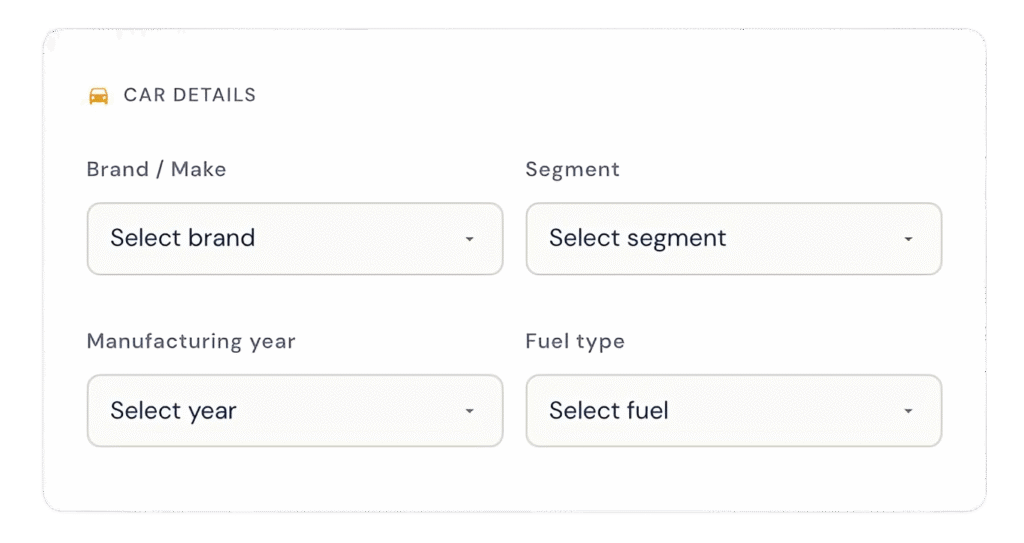 Car Valuation Step 1
